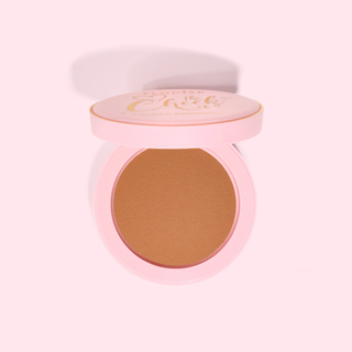 Compact P.Louise baked bronzer powder in a pink case on a white background
