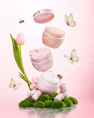 स्व-देखभाल स्नान और बॉडी सेट में कूदें